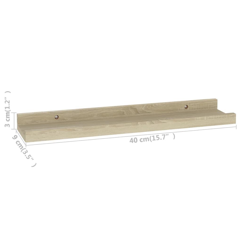 Wall Shelves 2 pcs Sonoma Oak 15.7"x3.5"x1.2" at Set Shop and Smile