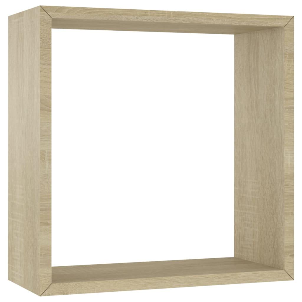 Wall Cube Shelves 3 pcs Sonoma Oak at Set Shop and Smile