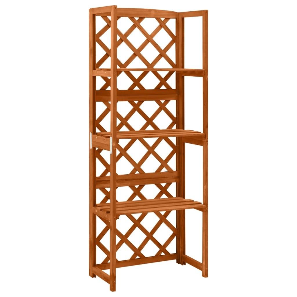 Trellis with Shelves 21.6"x11.8"x55.1" Solid Fir Wood at Set Shop and Smile
