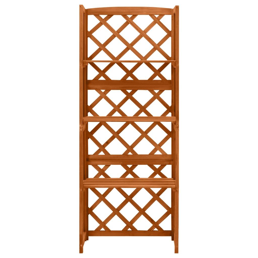 Trellis with Shelves 21.6"x11.8"x55.1" Solid Fir Wood at Set Shop and Smile