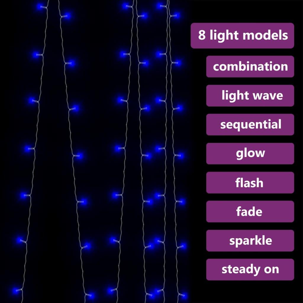 LED Curtain Fairy Lights 9.8'x9.8' 300 LED Blue 8 Function at Set Shop and Smile