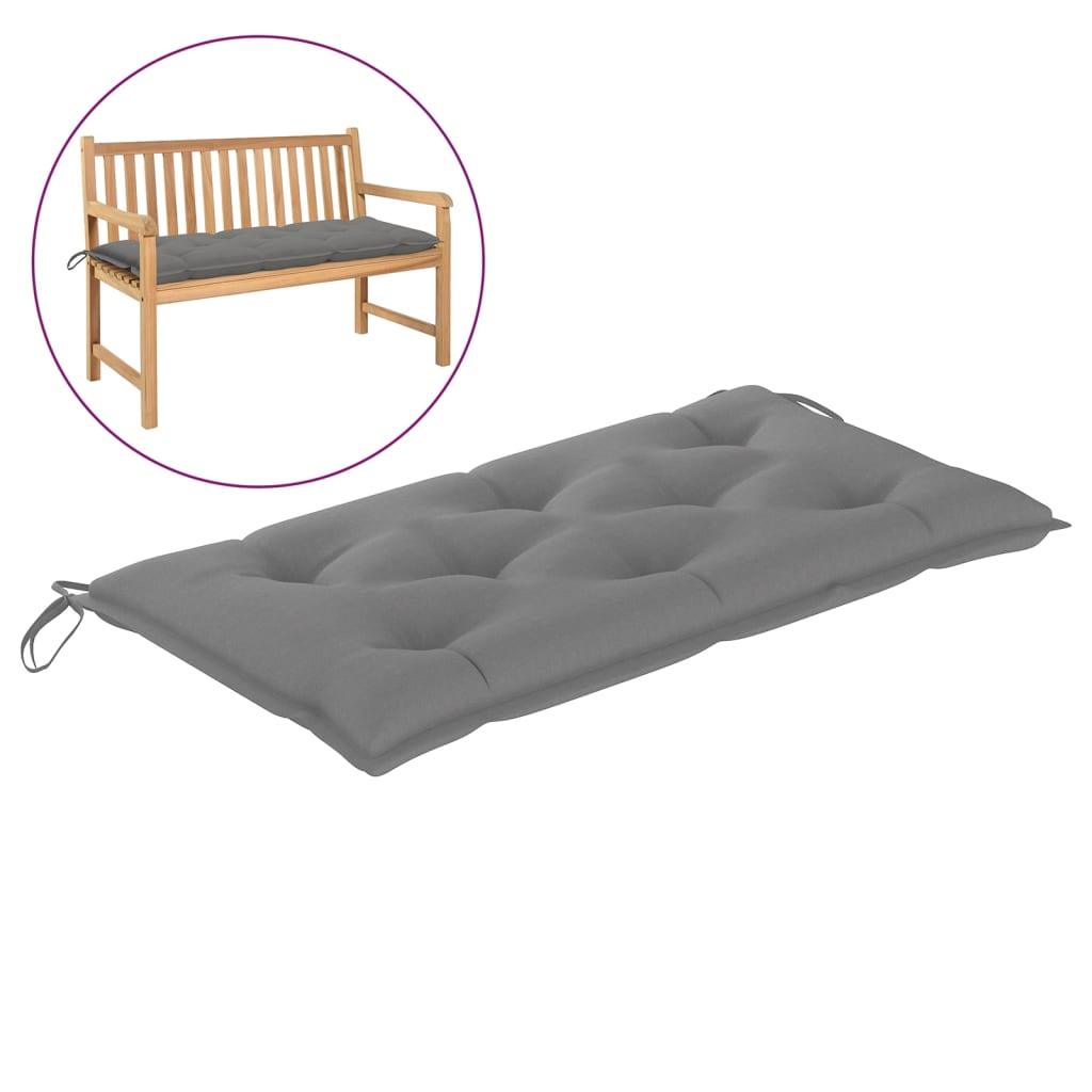 Garden Bench Cushion Gray 43.3"x19.6"x2.7" Fabric at Set Shop and Smile