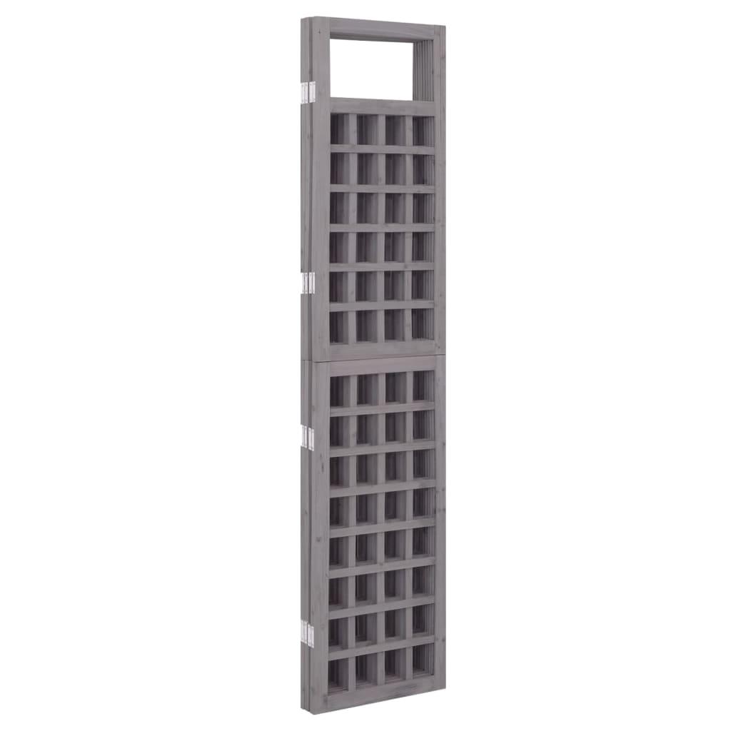 4-Panel Room Divider/Trellis Solid Fir Wood Gray 63.4"x70.9" at Set Shop and Smile