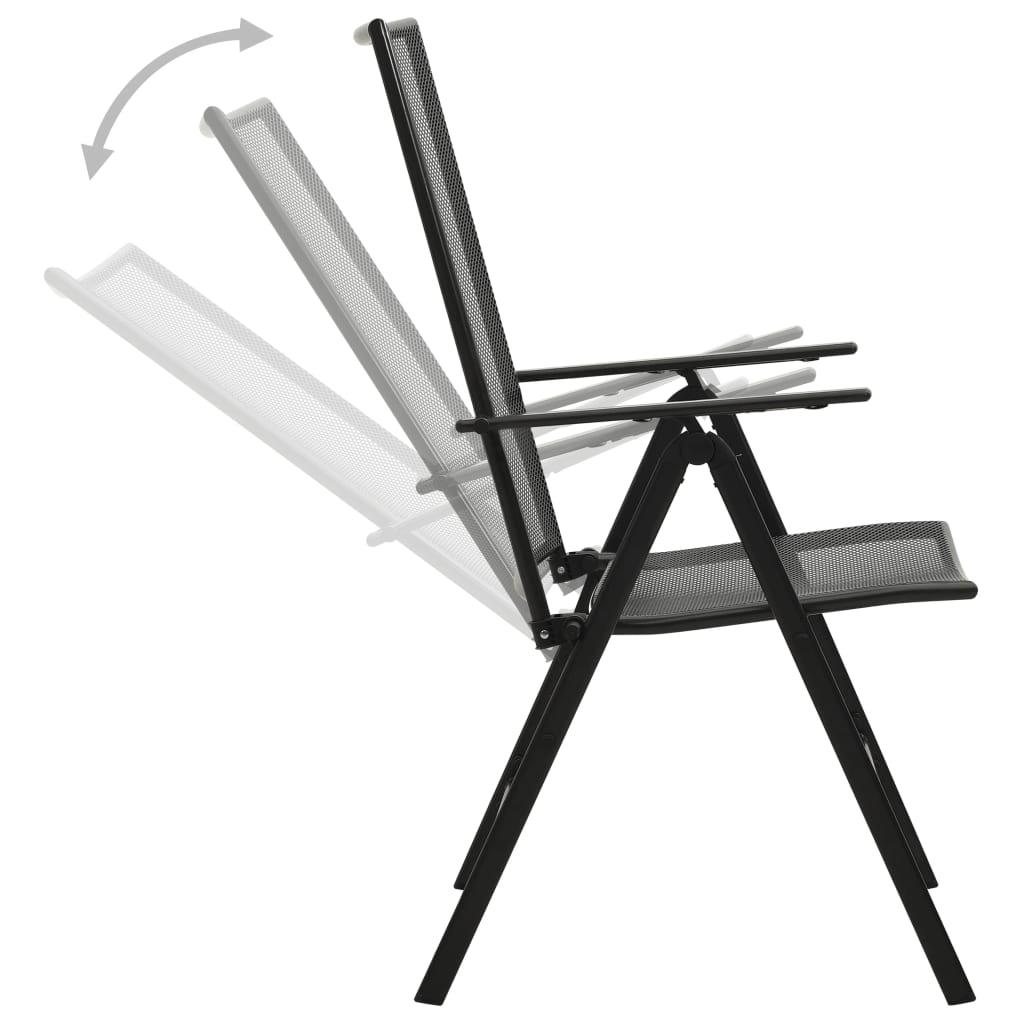 5 Piece Patio Dining Set Steel Anthracite at Set Shop and Smile