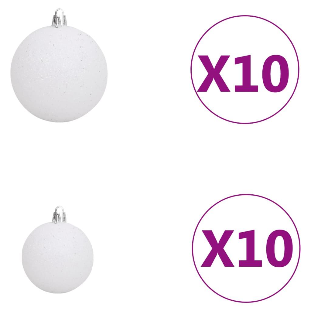 Artificial Christmas Tree with LEDs&Ball Set White 82.7" at Set Shop and Smile