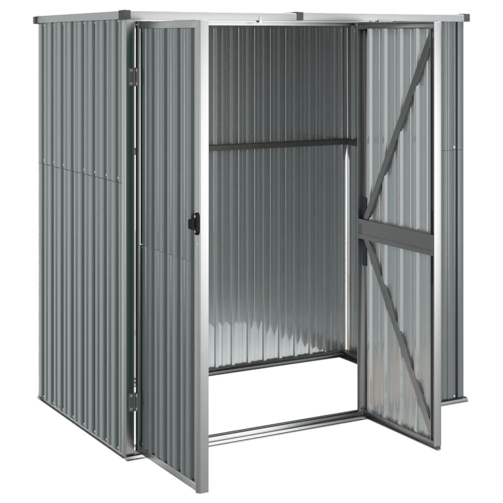 Garden Tool Shed Gray 63.4"x35"x63.4" Galvanized Steel at Set Shop and Smile