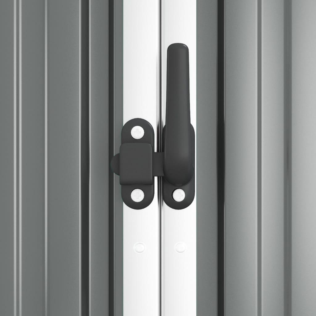 Garden Tool Shed Gray 63.4"x35"x63.4" Galvanized Steel at Set Shop and Smile