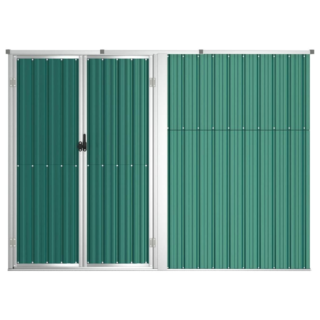 Garden Tool Shed Green 88.6"x35"x63.4" Galvanized Steel at Set Shop and Smile