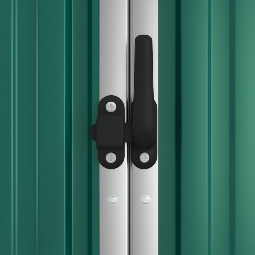 Garden Tool Shed Green 88.6"x35"x63.4" Galvanized Steel at Set Shop and Smile