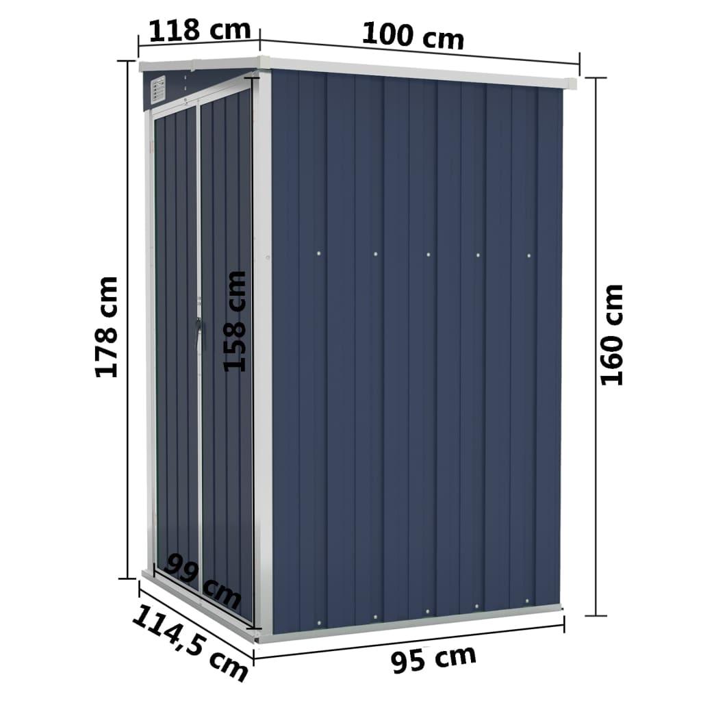 Wall-mounted Garden Shed Anthracite 46.5"x39.4"x70.1" Steel at Set Shop and Smile