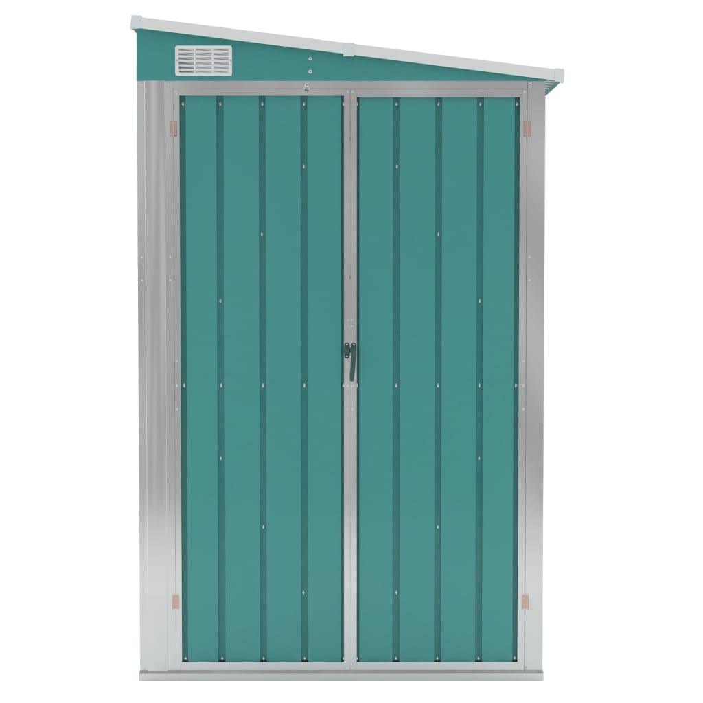 Wall-mounted Garden Shed Green 46.5"x76.4"x70.1" Galvanized Steel at Set Shop and Smile