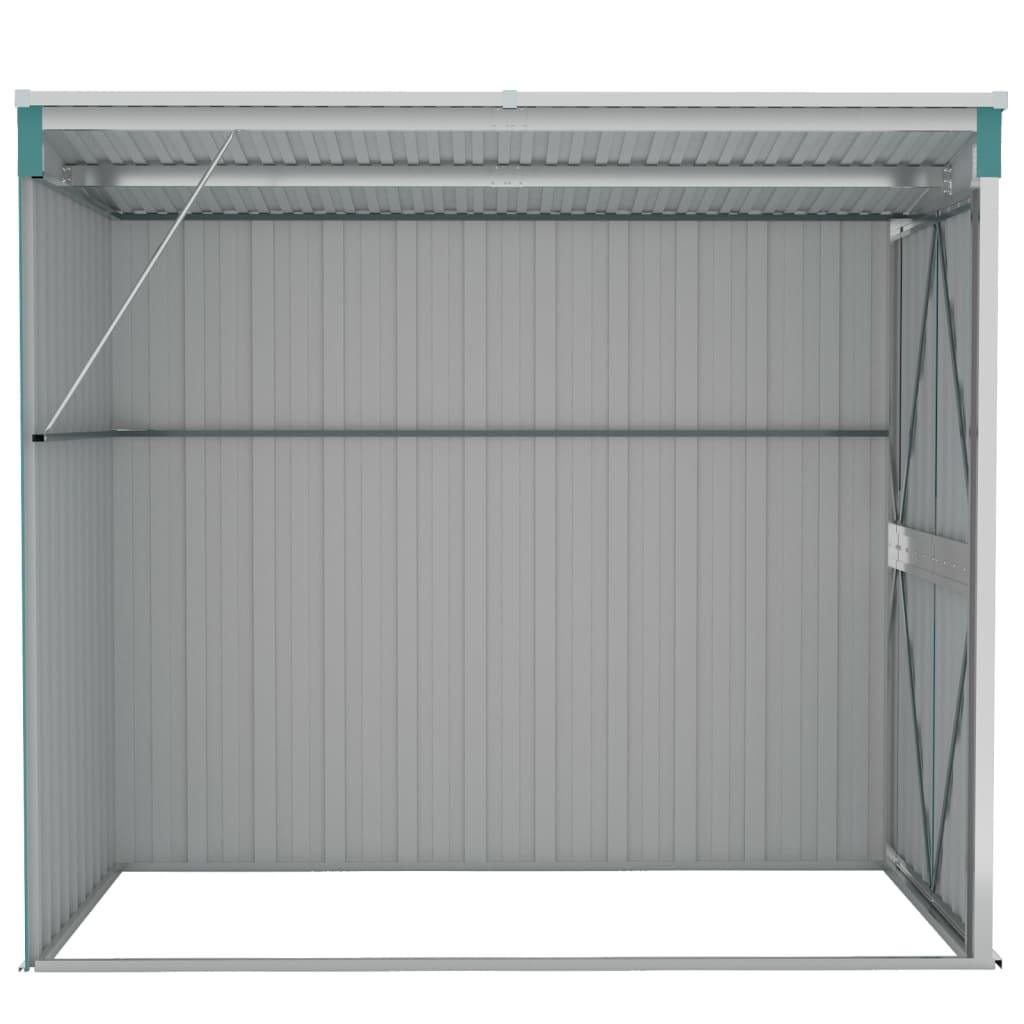 Wall-mounted Garden Shed Green 46.5"x76.4"x70.1" Galvanized Steel at Set Shop and Smile