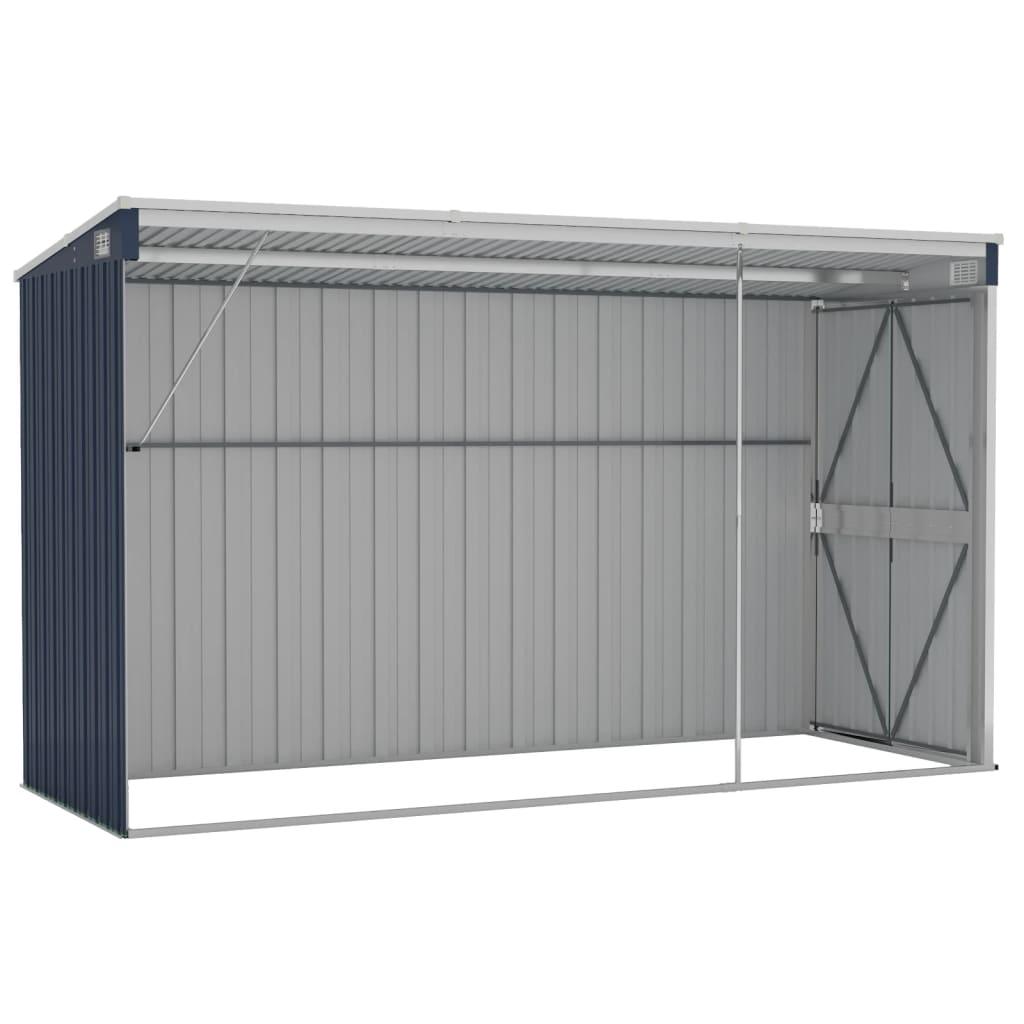 Wall-mounted Garden Shed Anthracite 46.5"x113.4"x70.1" Steel at Set Shop and Smile