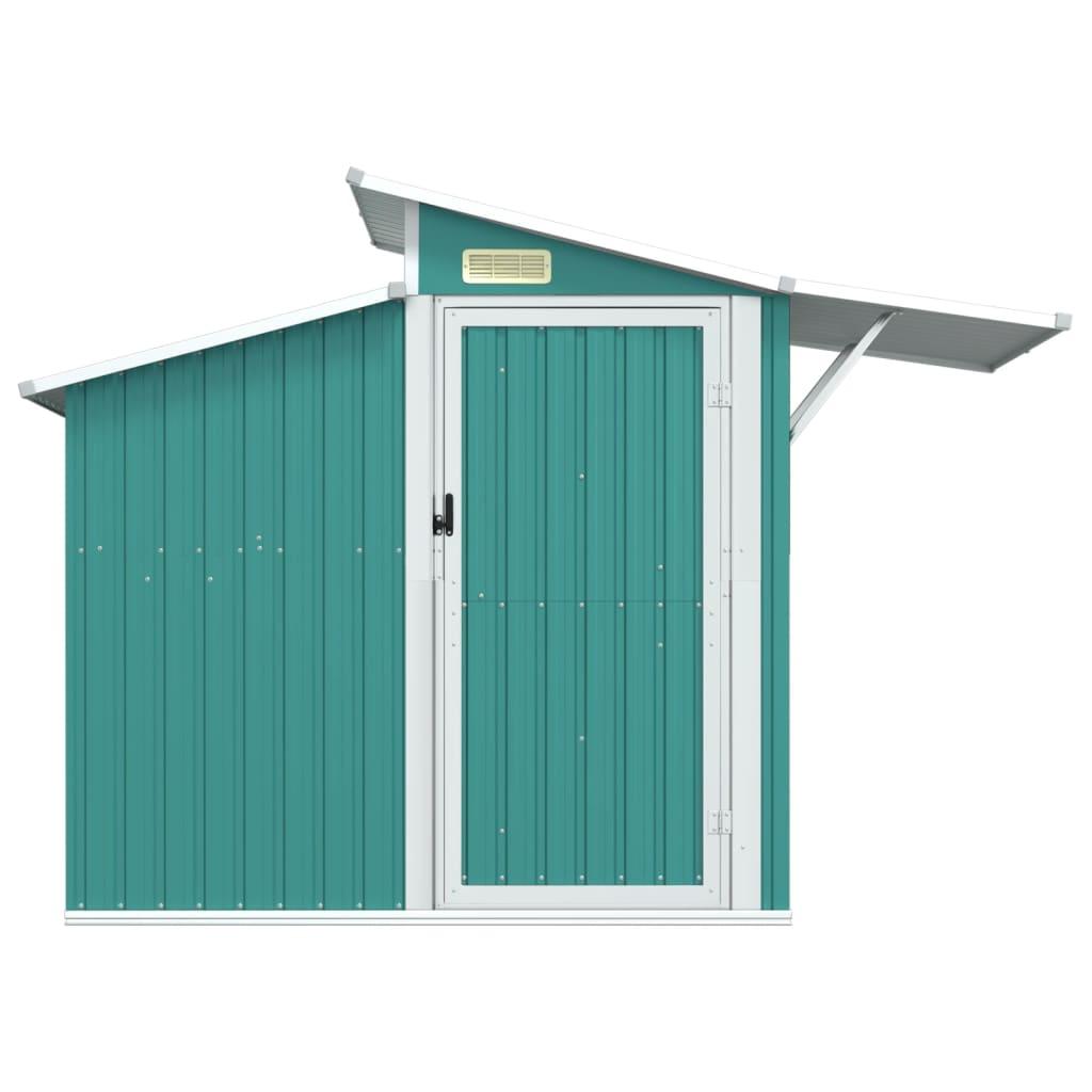 Garden Shed Green 106.3"x51.2"x82.1" Galvanized Steel at Set Shop and Smile