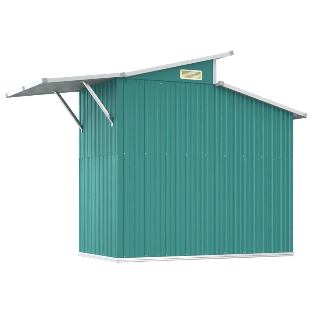 Garden Shed Green 106.3"x51.2"x82.1" Galvanized Steel at Set Shop and Smile