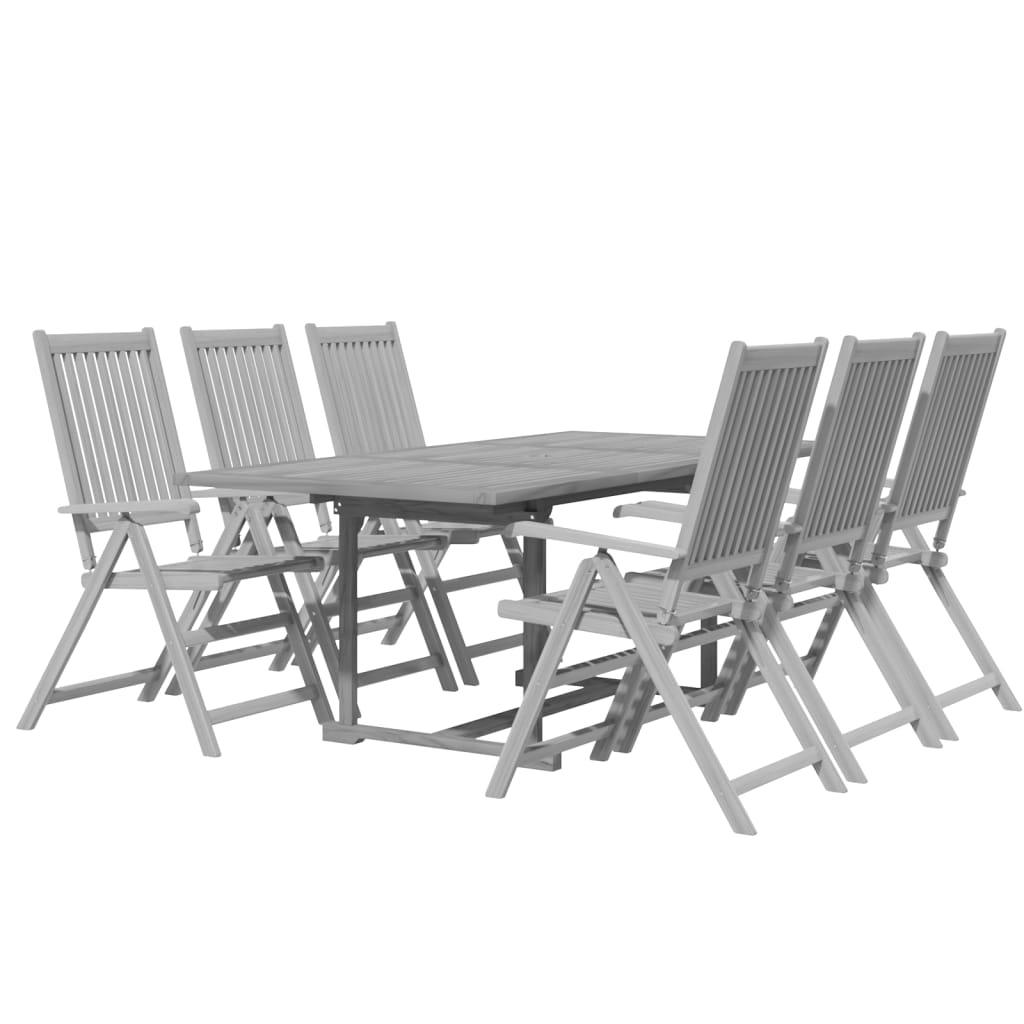7 Piece Patio Dining Set Solid Wood Acacia at Set Shop and Smile