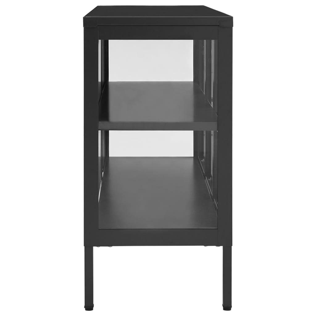 Sideboard Anthracite 41.3"x13.8"x27.6" Steel and Glass at Set Shop and Smile
