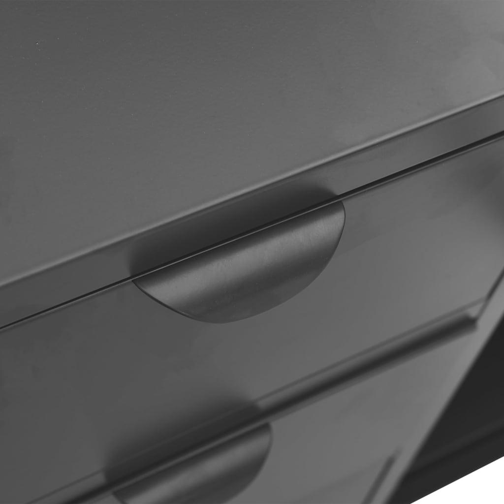 Sideboard Anthracite 41.3"x13.8"x27.6" Steel and Tempered Glass at Set Shop and Smile