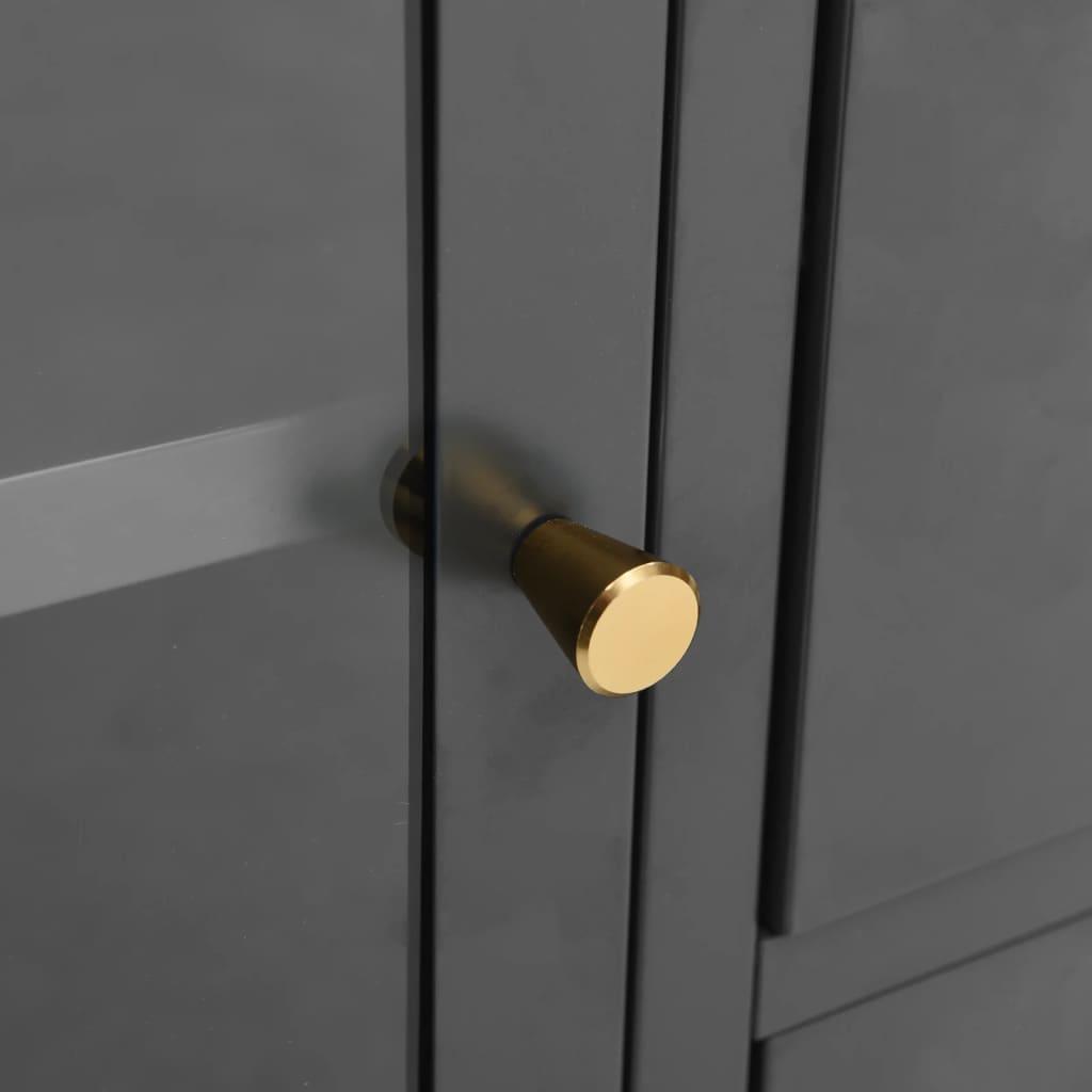 Sideboard Anthracite 41.3"x13.8"x27.6" Steel and Tempered Glass at Set Shop and Smile