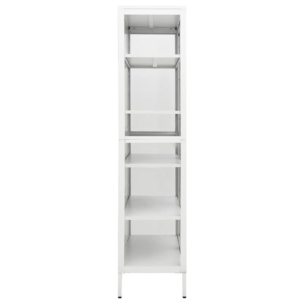 Display Cabinet White 35.4"x15.7"x70.9" Steel and Tempered Glass at Set Shop and Smile