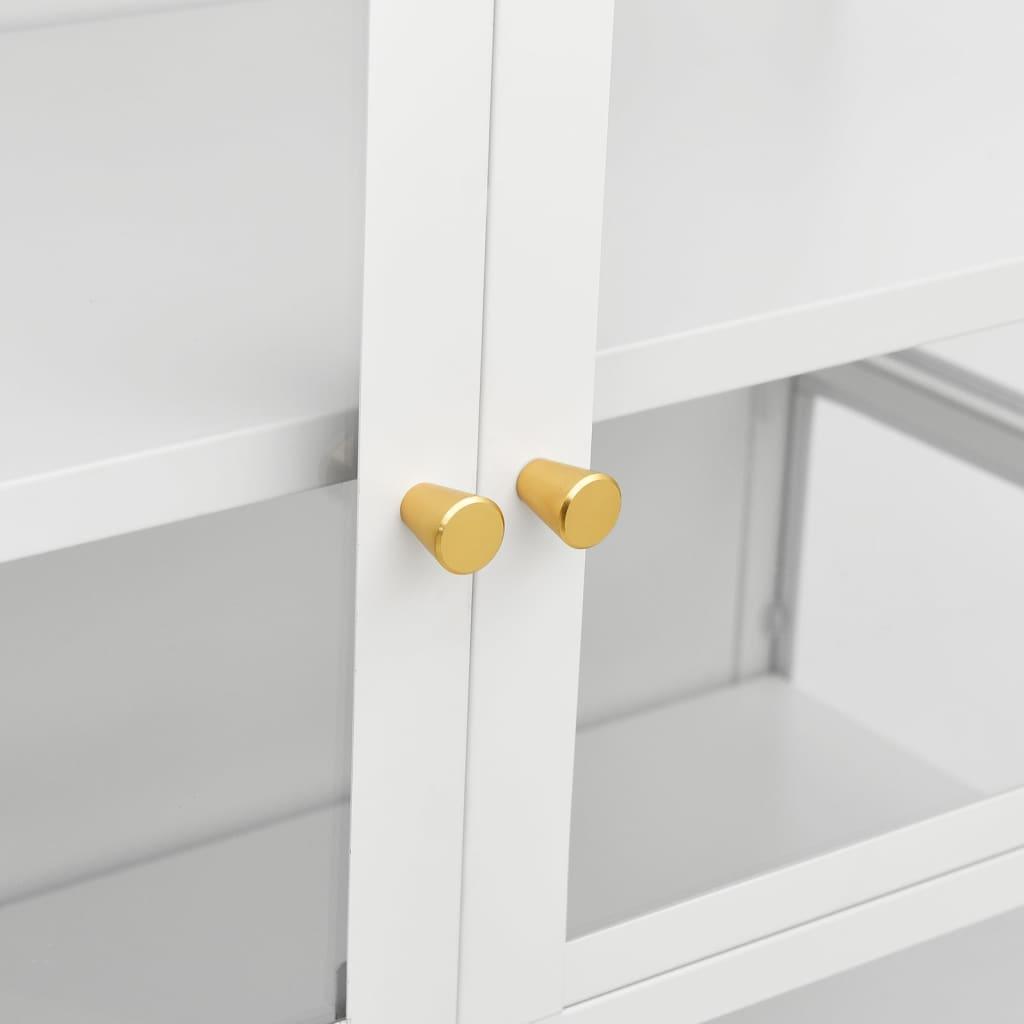 Display Cabinet White 35.4"x15.7"x70.9" Steel and Tempered Glass at Set Shop and Smile