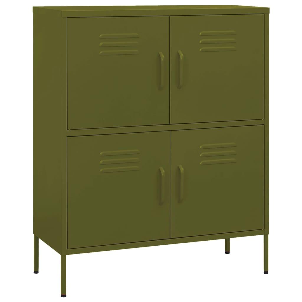 Storage Cabinet Olive Green 31.5"x13.8"x40" Steel at Set Shop and Smile