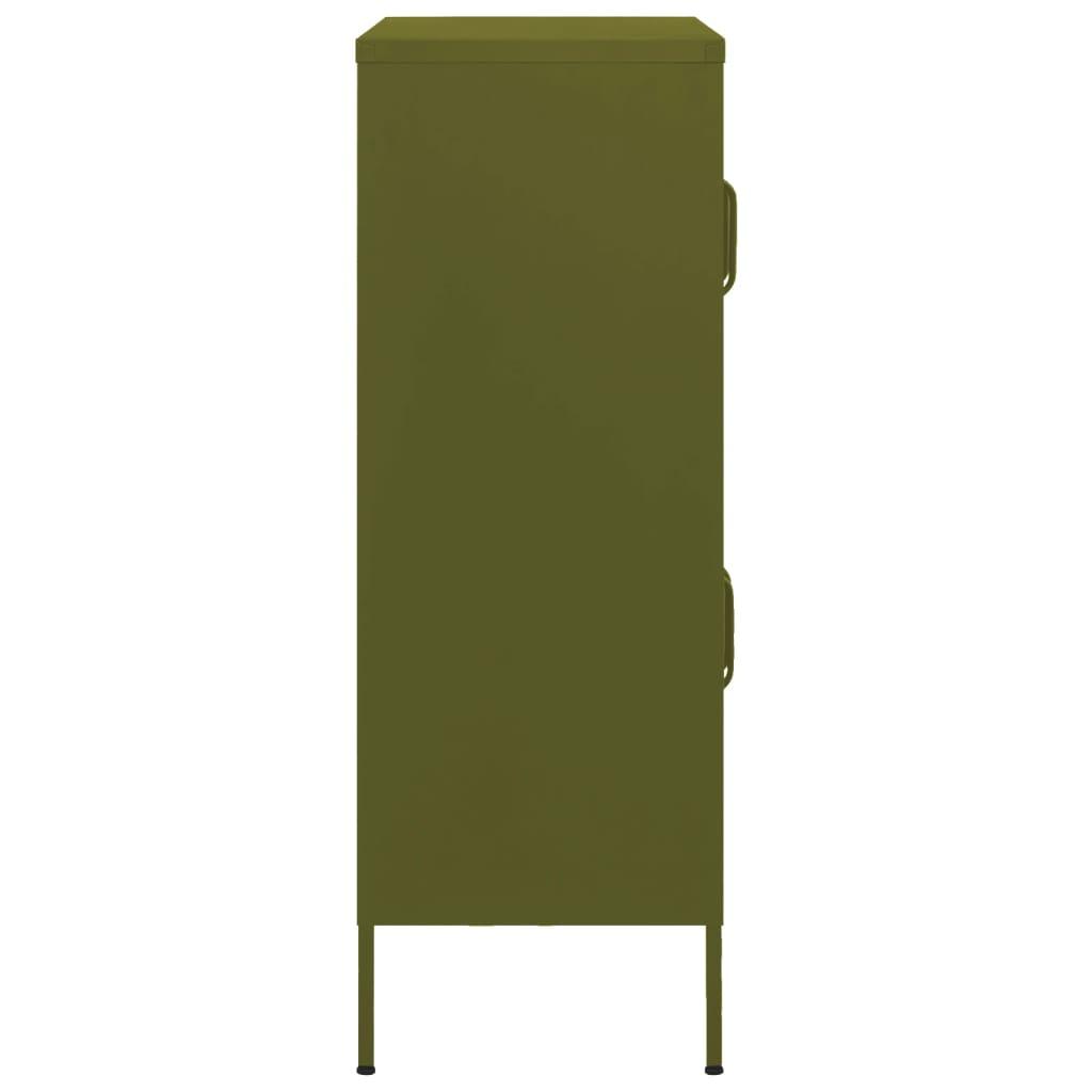 Storage Cabinet Olive Green 31.5"x13.8"x40" Steel at Set Shop and Smile