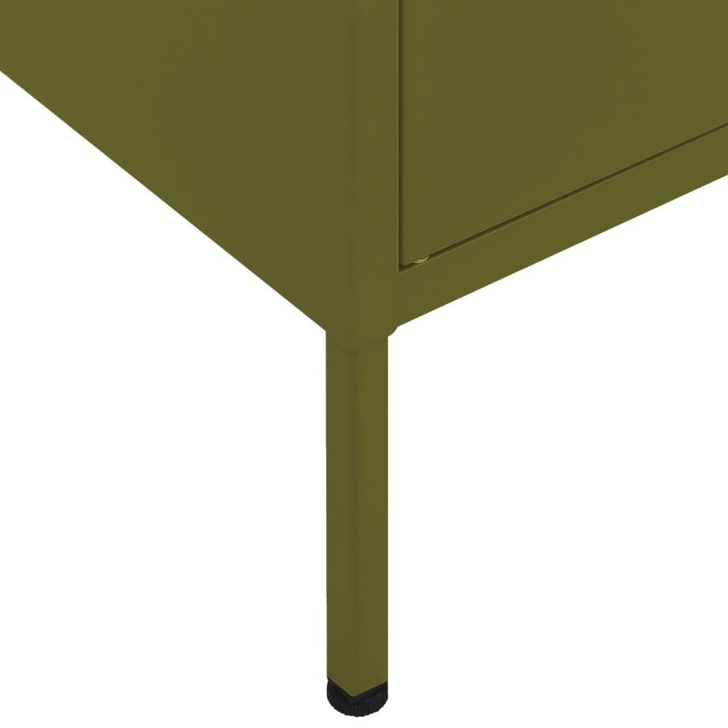Storage Cabinet Olive Green 31.5"x13.8"x40" Steel at Set Shop and Smile