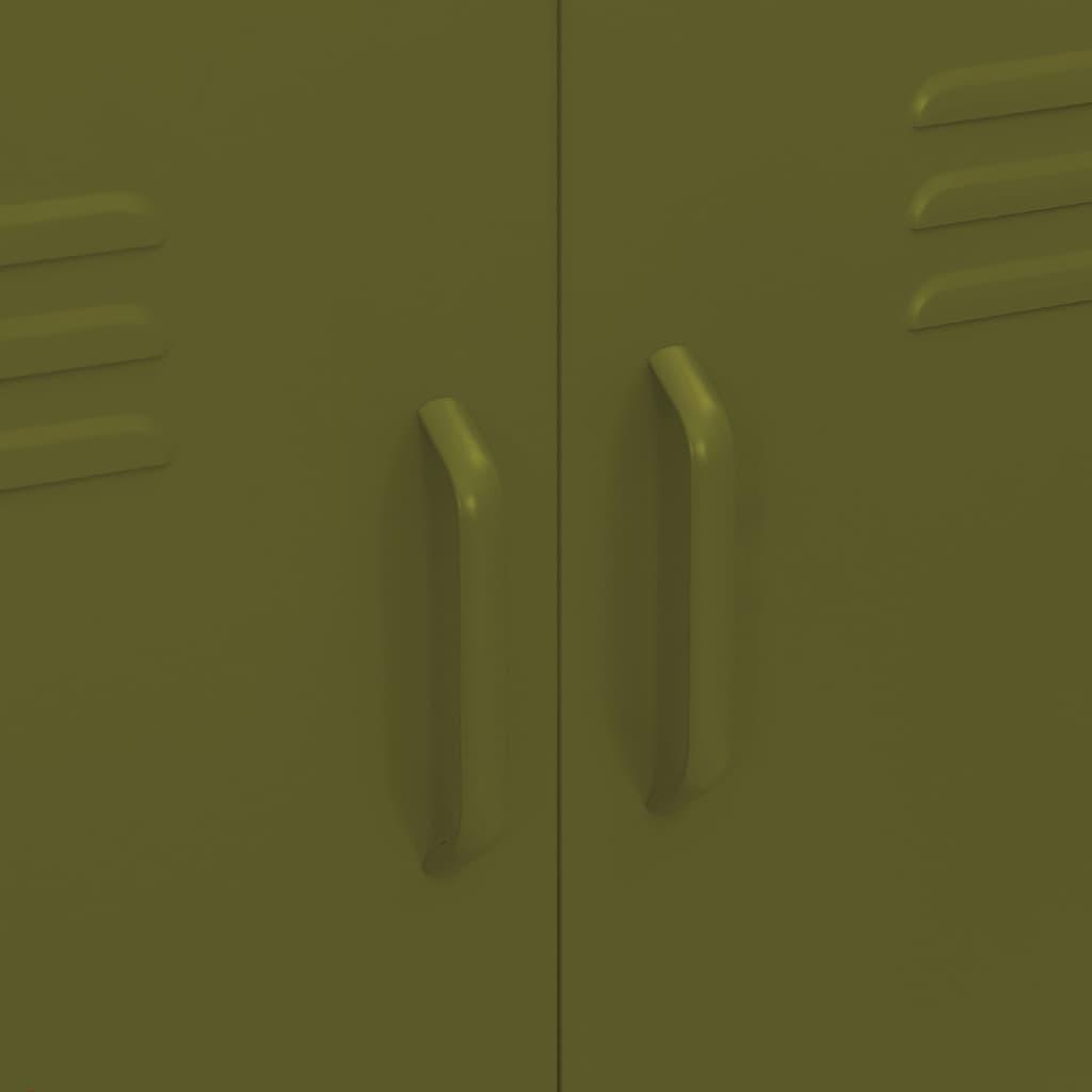 Storage Cabinet Olive Green 31.5"x13.8"x40" Steel at Set Shop and Smile