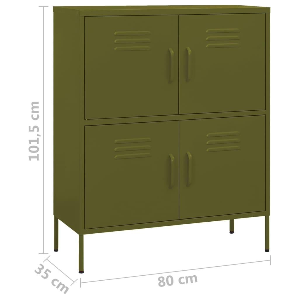 Storage Cabinet Olive Green 31.5"x13.8"x40" Steel at Set Shop and Smile