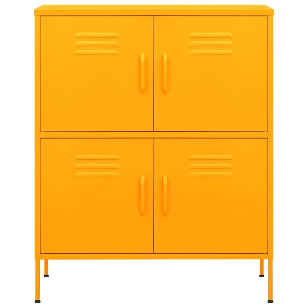 Storage Cabinet Mustard Yellow 31.5"x13.8"x40" Steel at Set Shop and Smile