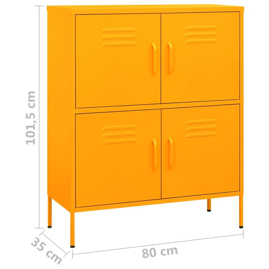 Storage Cabinet Mustard Yellow 31.5"x13.8"x40" Steel at Set Shop and Smile