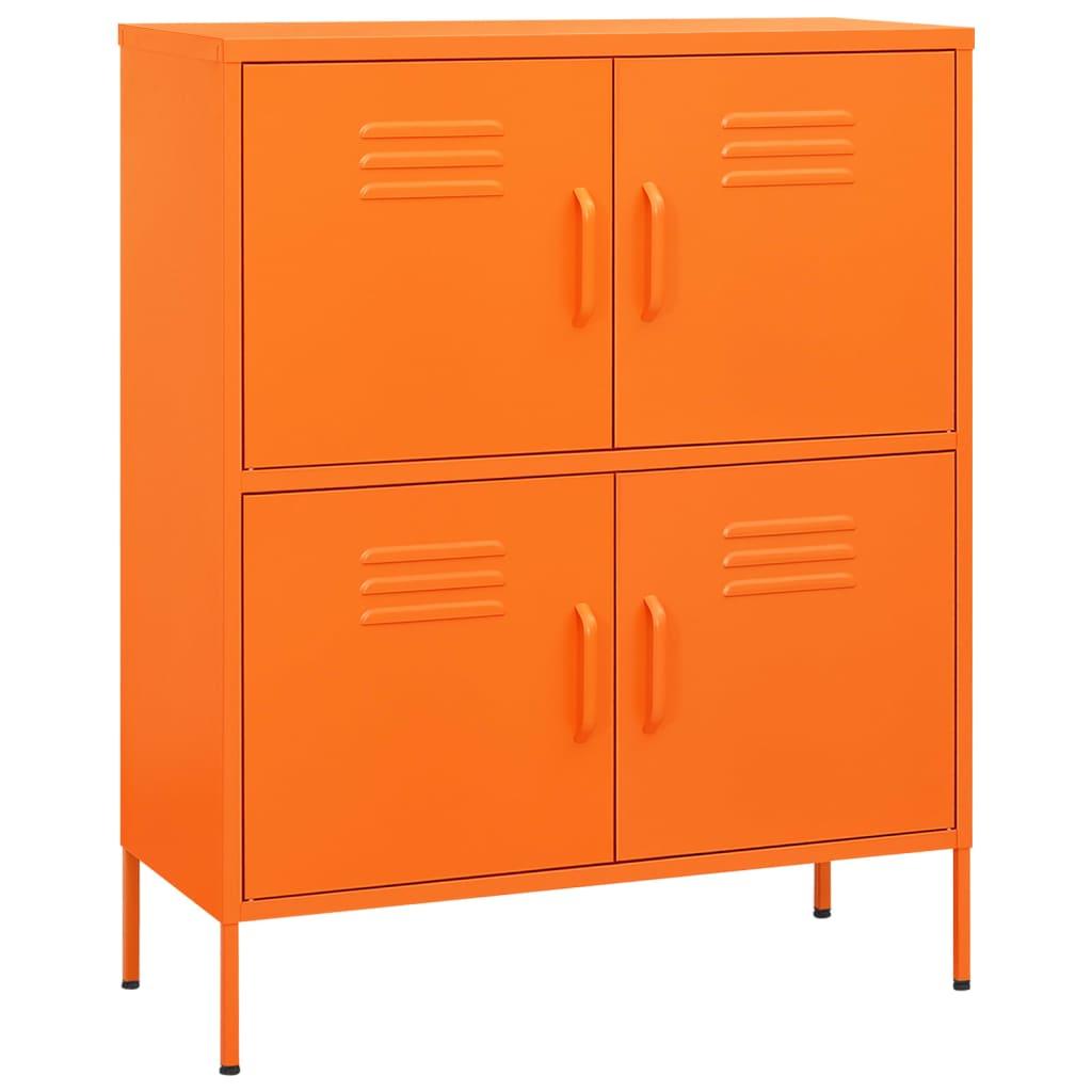 Storage Cabinet Orange 31.5"x13.8"x40" Steel at Set Shop and Smile