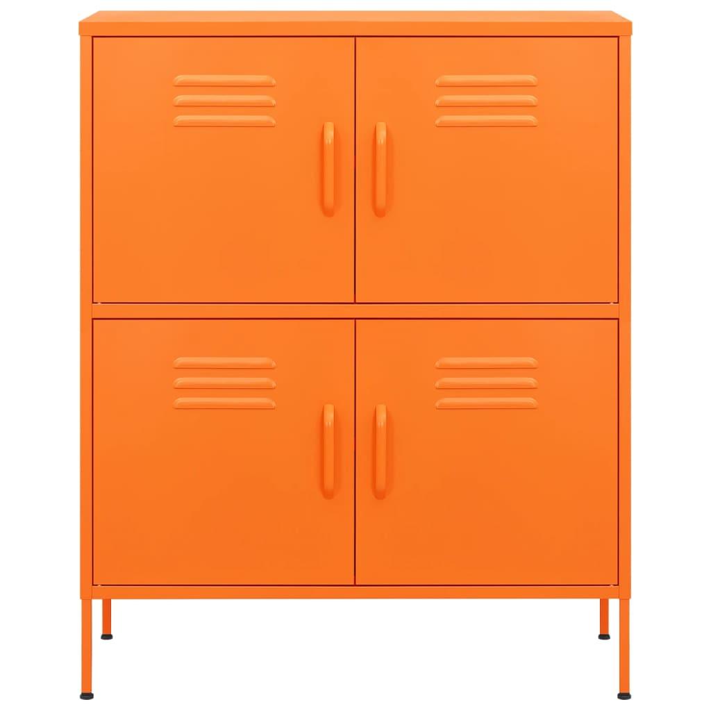 Storage Cabinet Orange 31.5"x13.8"x40" Steel at Set Shop and Smile