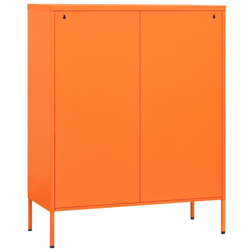 Storage Cabinet Orange 31.5"x13.8"x40" Steel at Set Shop and Smile
