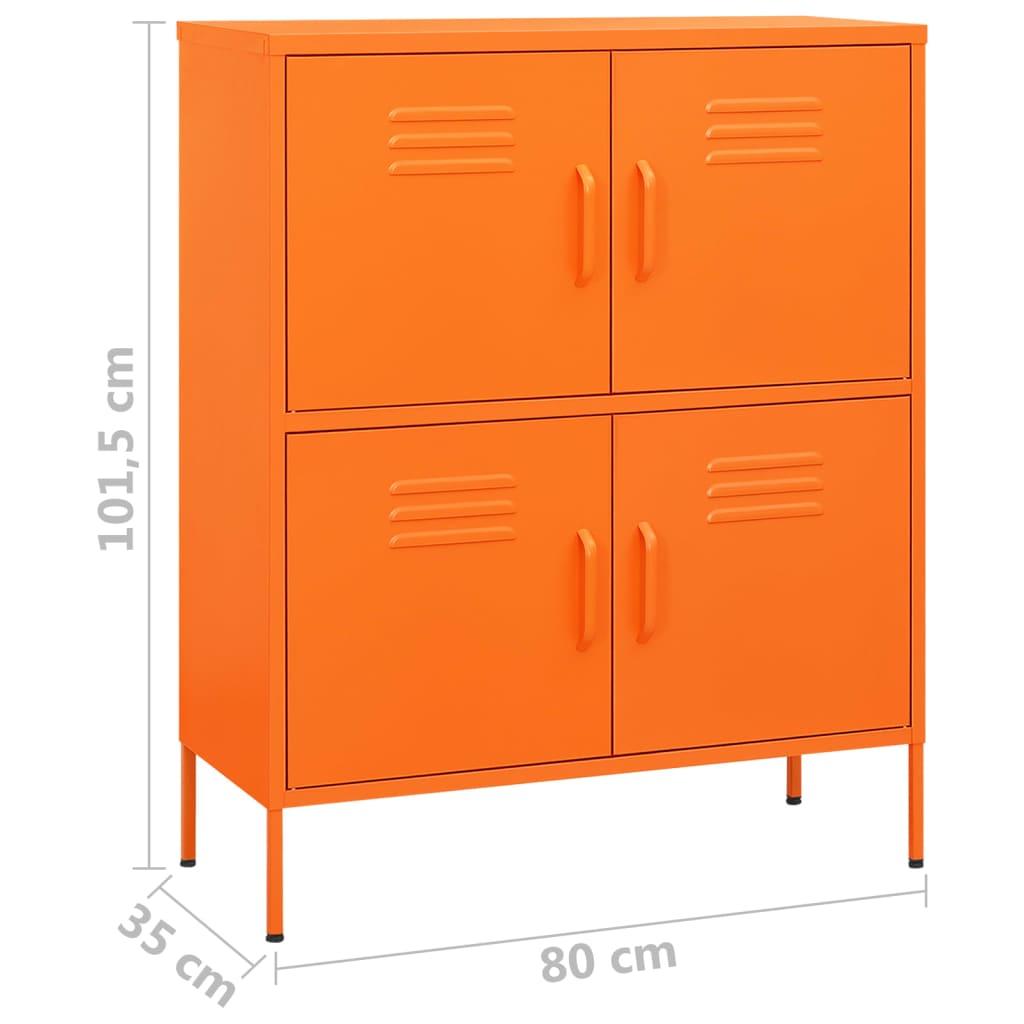 Storage Cabinet Orange 31.5"x13.8"x40" Steel at Set Shop and Smile