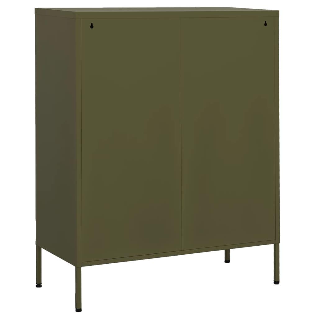 Storage Cabinet Olive Green 31.5"x13.8"x40" Steel at Set Shop and Smile