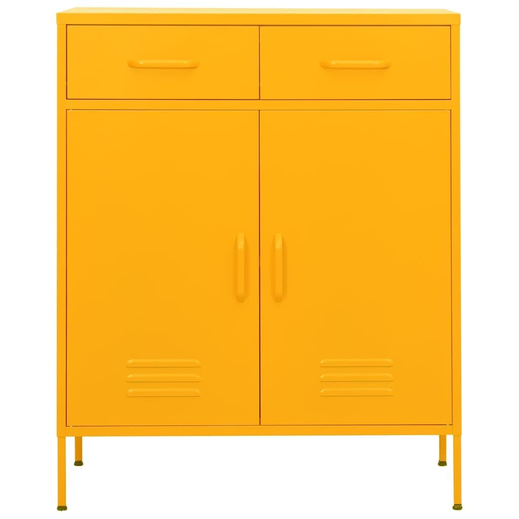 Storage Cabinet Mustard Yellow 31.5"x13.8"x40" Steel at Set Shop and Smile