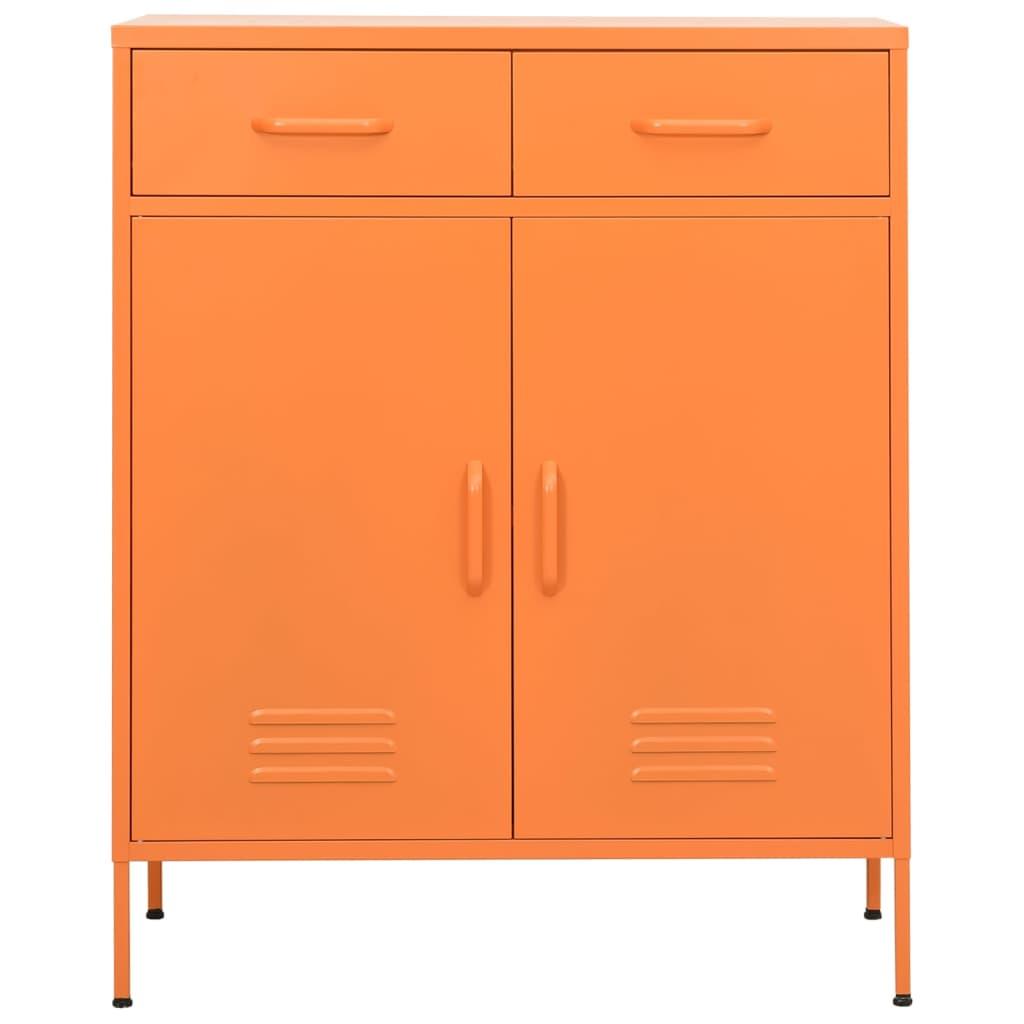 Storage Cabinet Orange 31.5"x13.8"x40" Steel at Set Shop and Smile