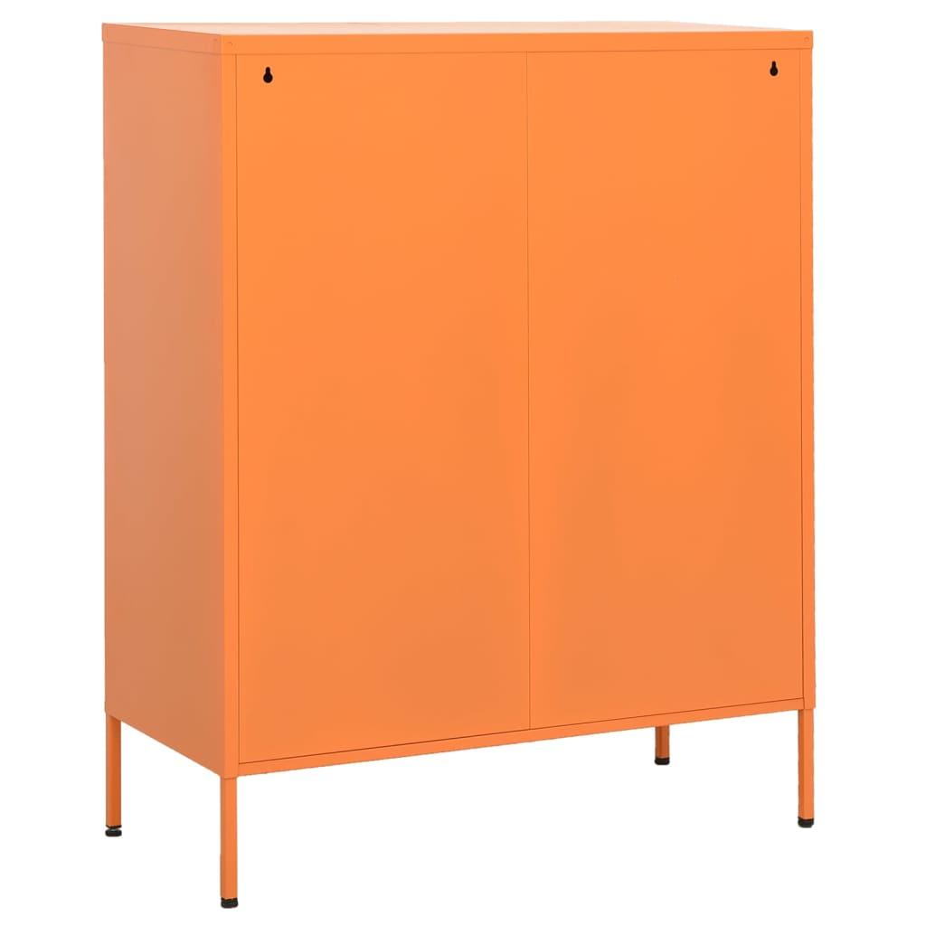 Storage Cabinet Orange 31.5"x13.8"x40" Steel at Set Shop and Smile