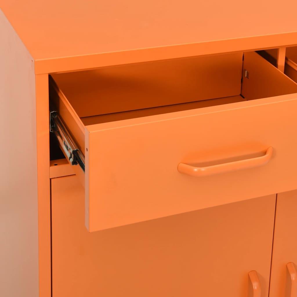 Storage Cabinet Orange 31.5"x13.8"x40" Steel at Set Shop and Smile