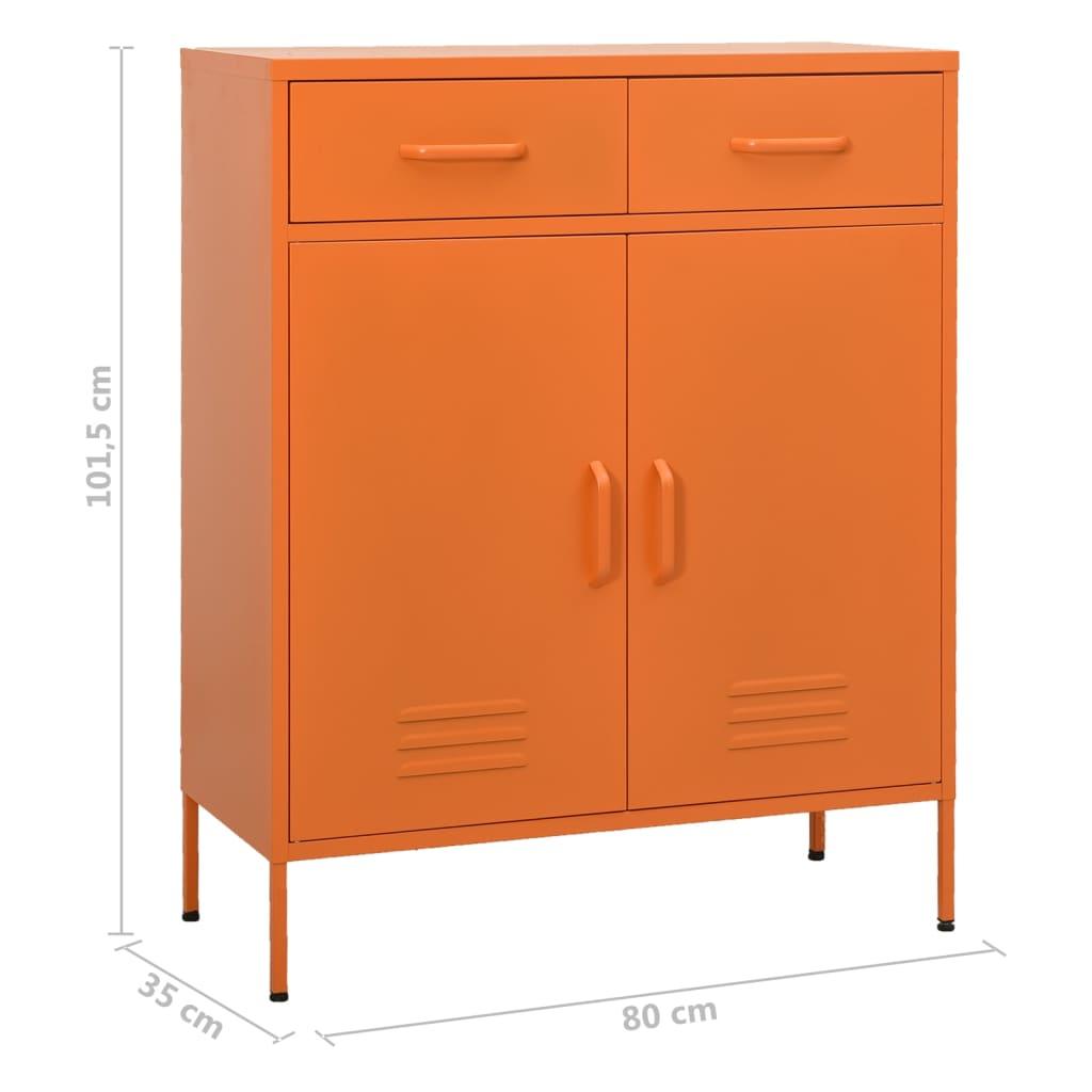 Storage Cabinet Orange 31.5"x13.8"x40" Steel at Set Shop and Smile