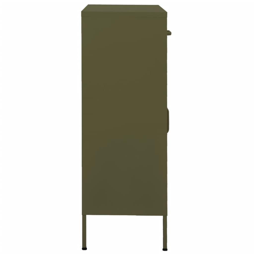 Storage Cabinet Olive Green 31.5"x13.8"x40" Steel at Set Shop and Smile