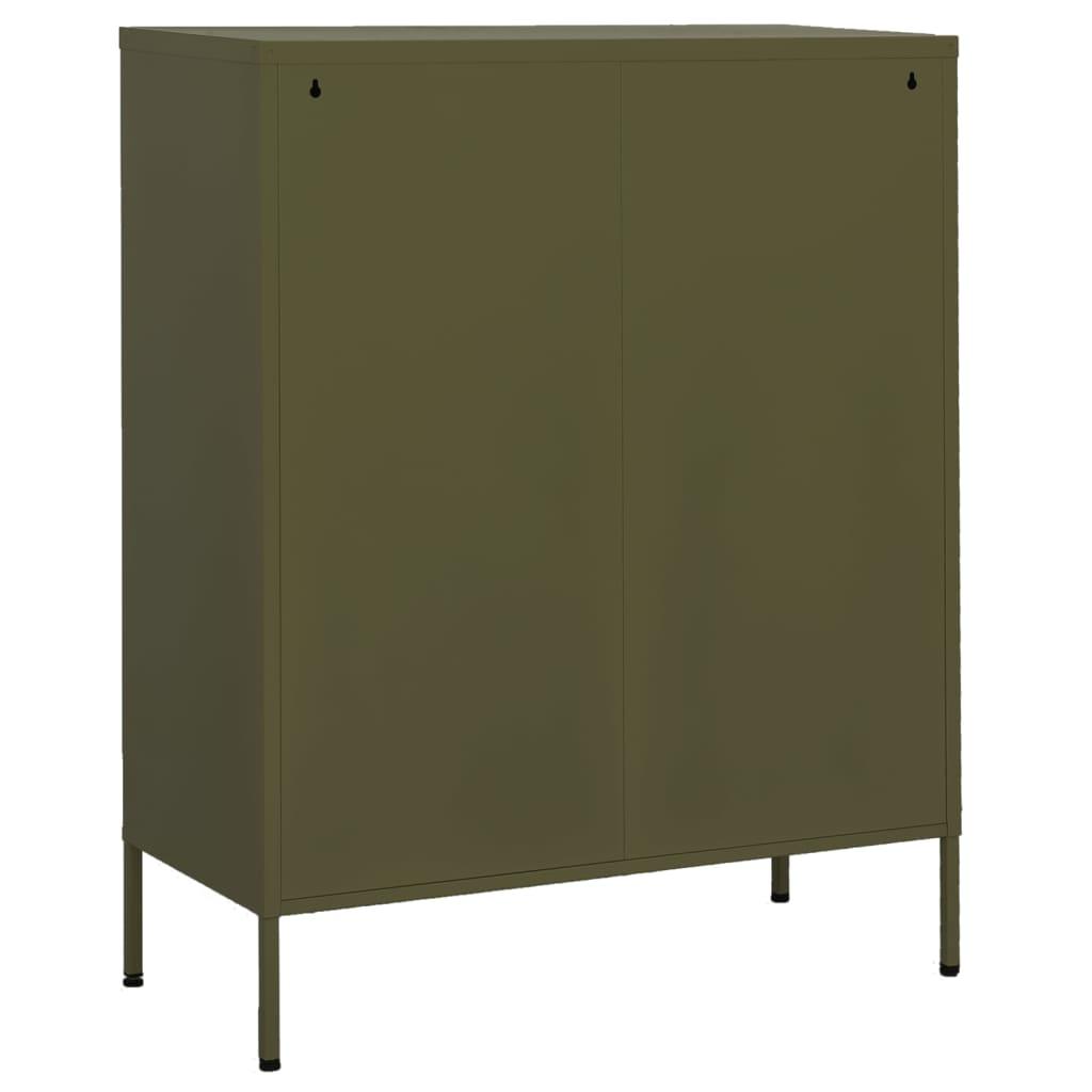 Storage Cabinet Olive Green 31.5"x13.8"x40" Steel at Set Shop and Smile