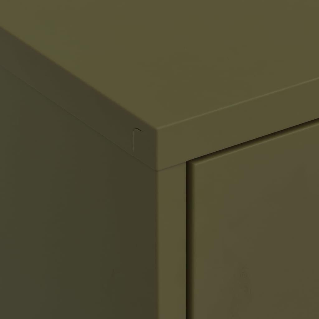 Storage Cabinet Olive Green 31.5"x13.8"x40" Steel at Set Shop and Smile