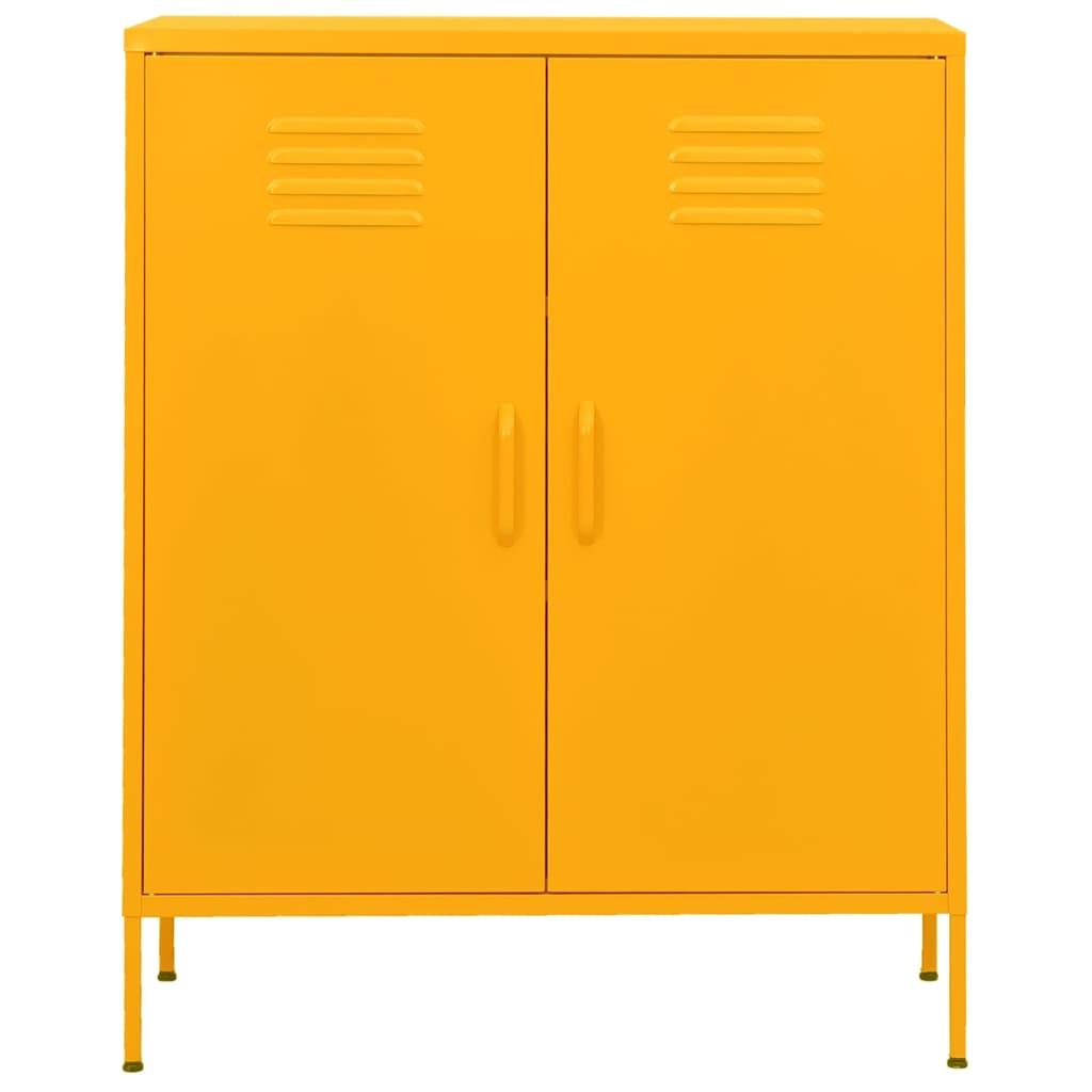 Storage Cabinet Mustard Yellow 31.5"x13.8"x40" Steel at Set Shop and Smile