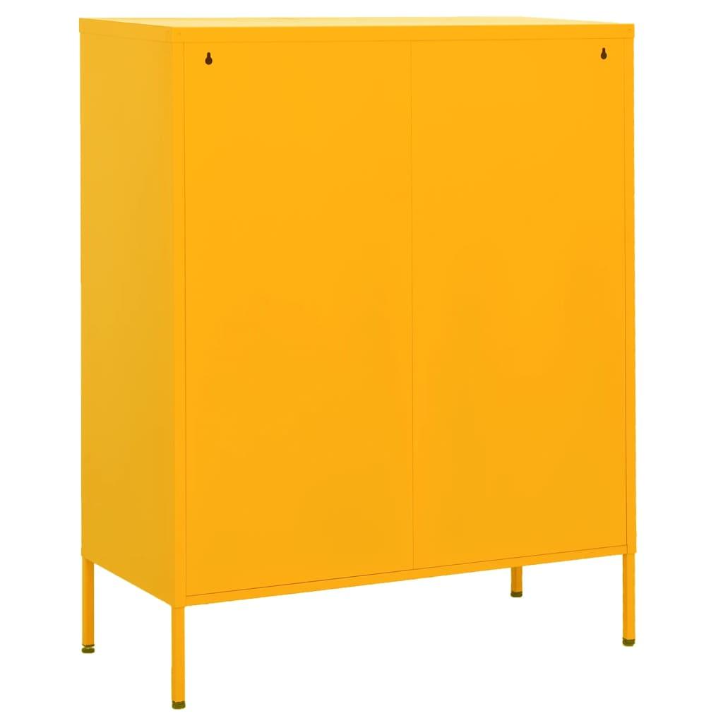 Storage Cabinet Mustard Yellow 31.5"x13.8"x40" Steel at Set Shop and Smile
