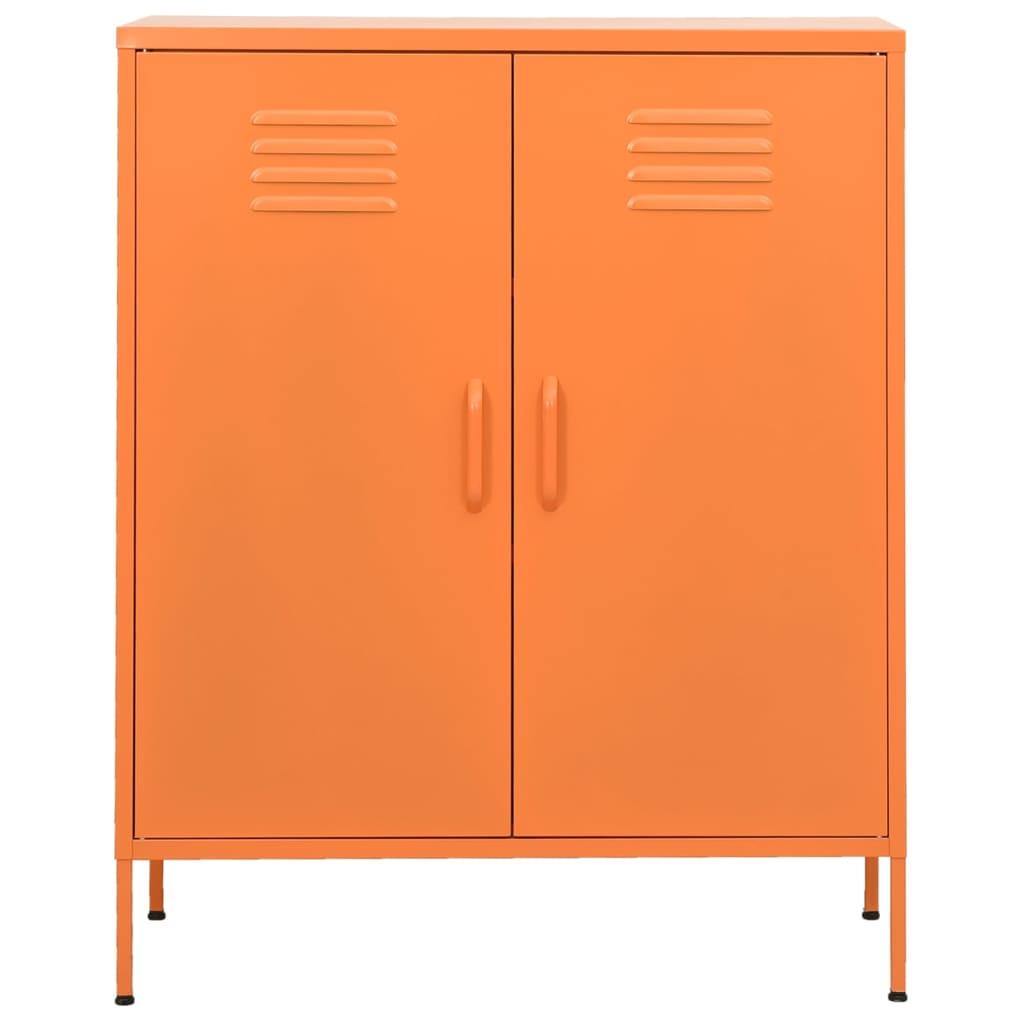 Storage Cabinet Orange 31.5"x13.8"x40" Steel at Set Shop and Smile