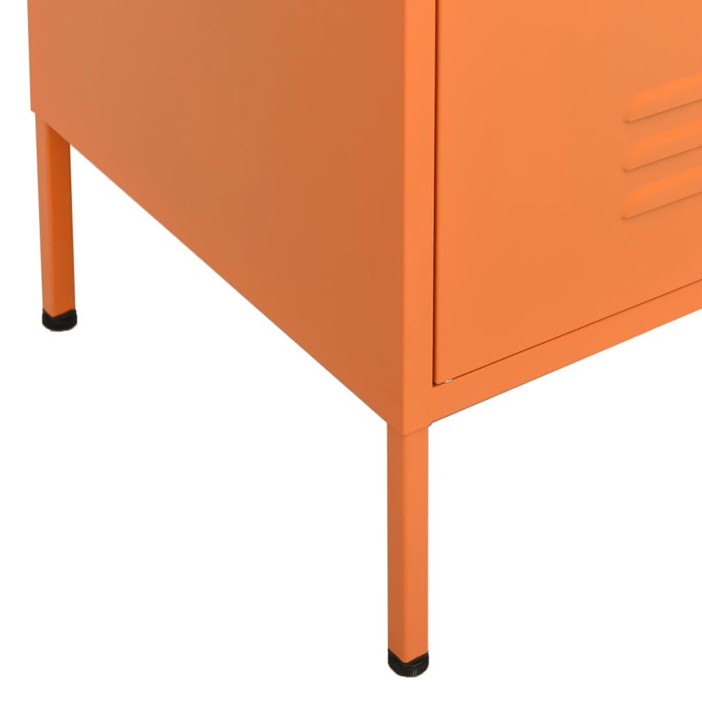 Storage Cabinet Orange 31.5"x13.8"x40" Steel at Set Shop and Smile
