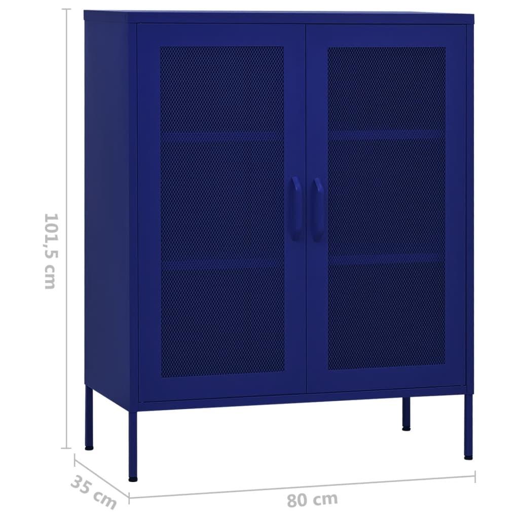 Storage Cabinet Navy Blue 31.5"x13.8"x40" Steel at Set Shop and Smile